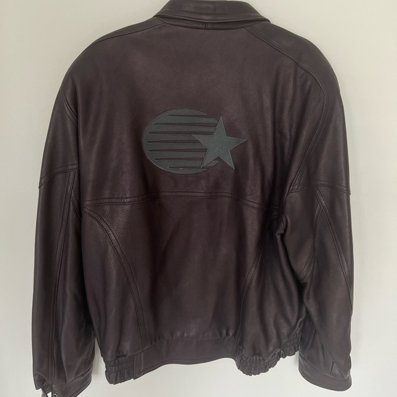90s Vintage Corporate Leather Jacket - Picture 3 of 5